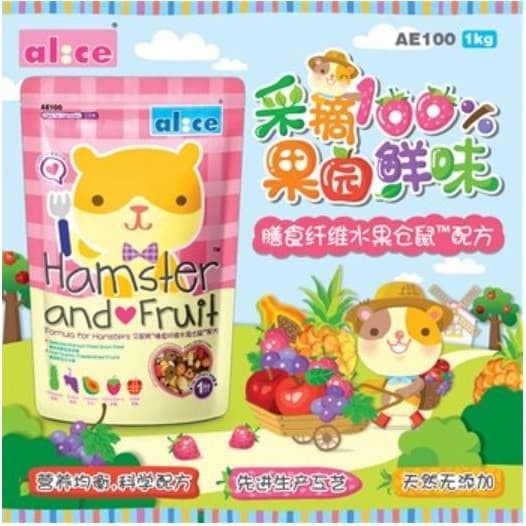 

Buah Kering - Ae100 Alice Hams And Fruit 1Kg Makanan Hamster Buah Kering