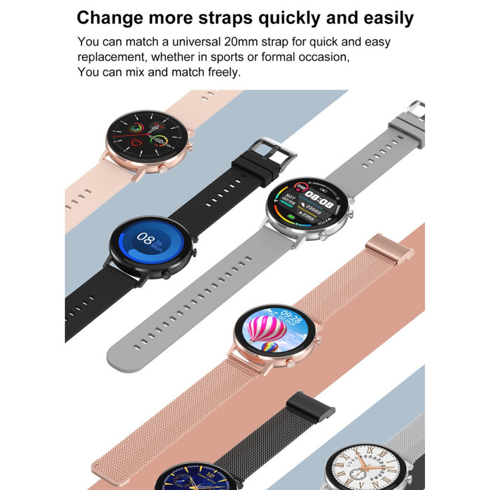 DT NO.1 DT96 Smartwatch Bluetooth Sport Heart Rate Alt L13 L16 DT95 - Hitam
