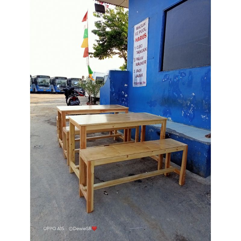 TERMURAH Set Meja Makan 2kursii panjang Jatibelanda