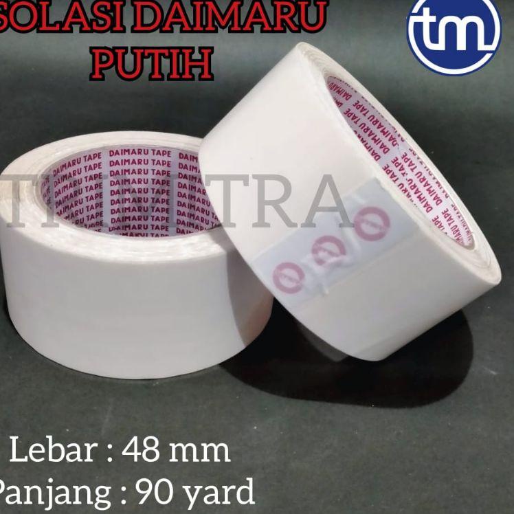 GLPR ISOLASI / SELOTIP / LAKBAN DAIMARU PLASTIK WARNA PUTIH 2" OPP TAPE ✣ 20