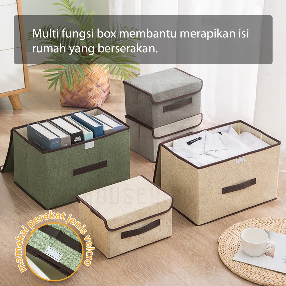 HUGO Storage Box 2in1 Organizer Tempat Penyimpanan Baju Mainan Dokumen