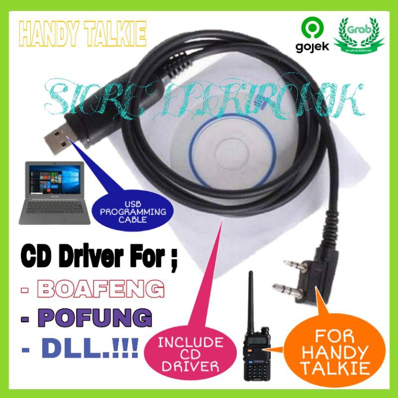 Baofeng HT USB Programming Cable - Kabel Data + CD Driver Software