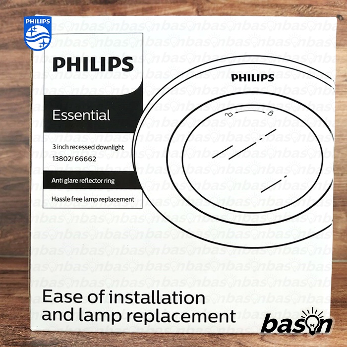 PHILIPS 66662 White or Nickel | Rumah Lampu 3&quot; Downlight Recessed
