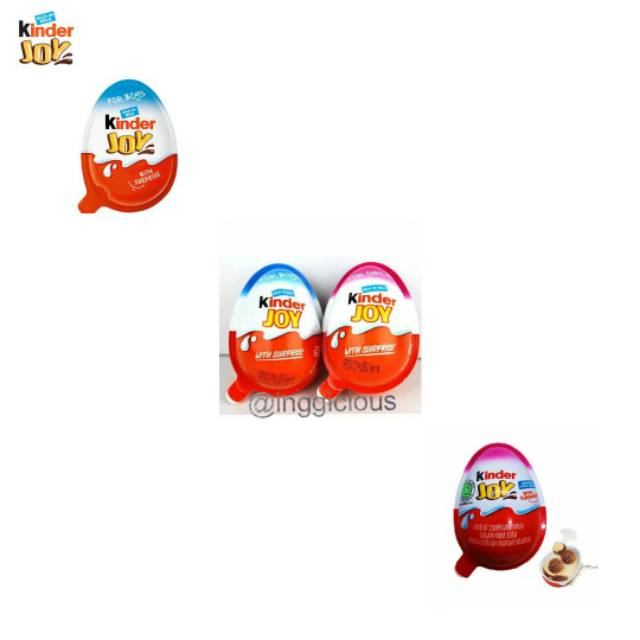 Snack Coklat Kinder Joy Favorit Anak (BOYS / GIRLS) 20gr - cokelat telur dengan mainan surprise