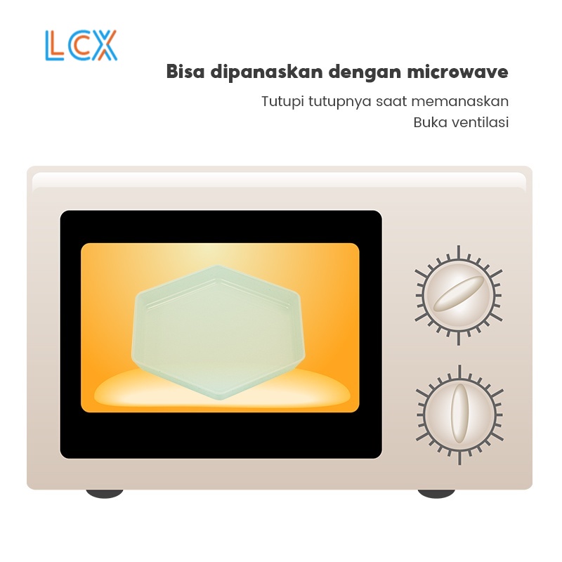LCX Piring Kue 15 cm Wheat Straw Piring Makan Square Plate Kotak Warna Warni VS-86