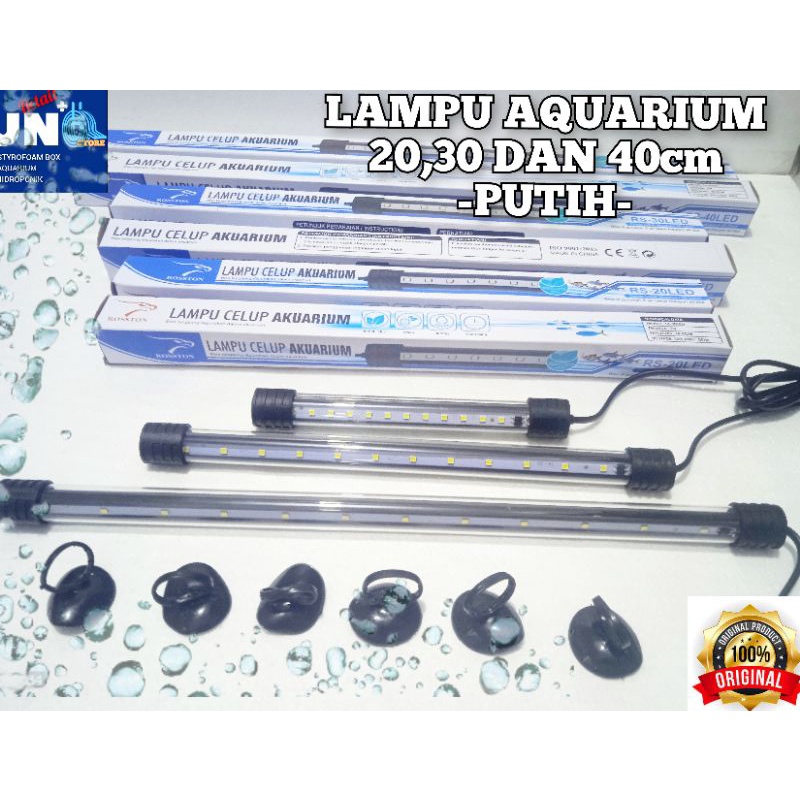 LAMPU AQUARIUM LED 20/30/40/50/60/80cm Rosston(MURMER)