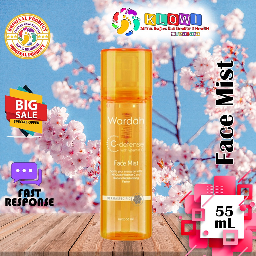 Wardah C-Defense Face Mist 55Ml / Face Spray / Pelembab Wajah / C Defense / Vit C