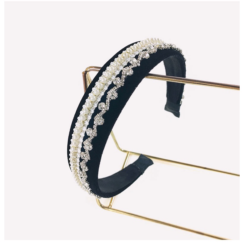 Caliloops Bando Pesta Wanita Berlian Korea Dewasa Hitam Mutiara Saila