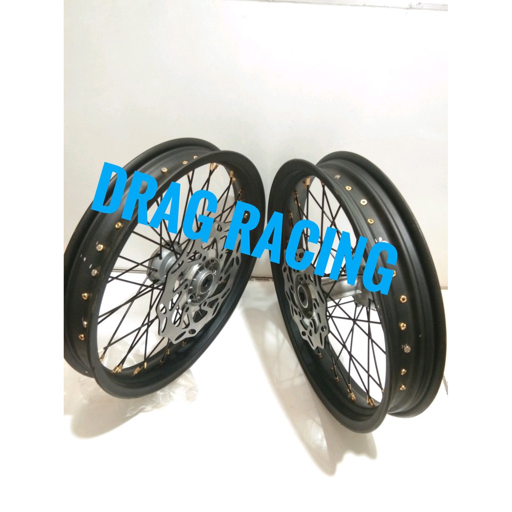 velg klx 150 - klx bf 150 super moto paketan ring 17  lebar velg