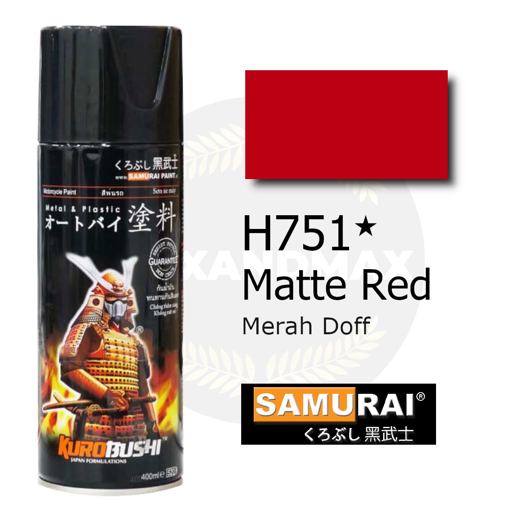 Samurai Paint H751 Merah Doff / Matte Red 400 ml - Cat Semprot