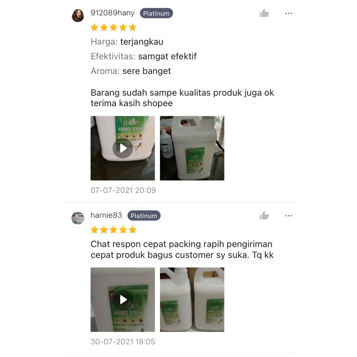 Karbol Sereh Willrich 5 Liter Berkualitas Pengiriman Instant