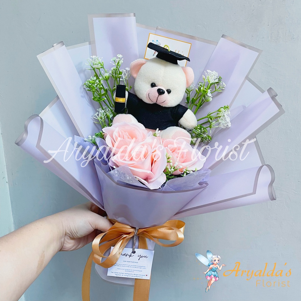 PREMIUM Mini Bouquet [READY STOCK] | Buket Kelulusan, Anniversary, Graduation, Sidang | Boneka Wisud