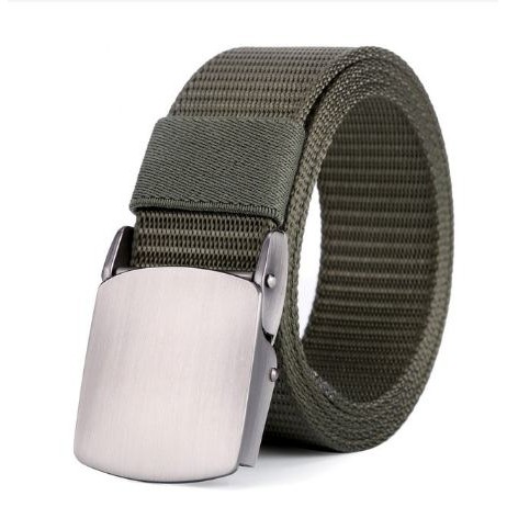 [PRIA] -  Miluota Tali Ikat Pinggang Pria Canvas Stylish Metal Buckle Belt - MU071