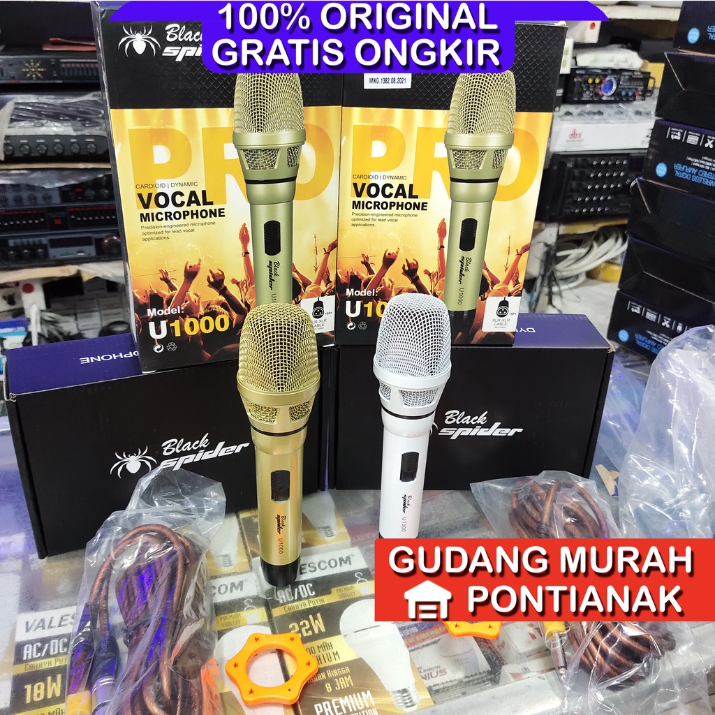 Mic Blackspider U1000 Original Asli Suara Jernih dan NYARING