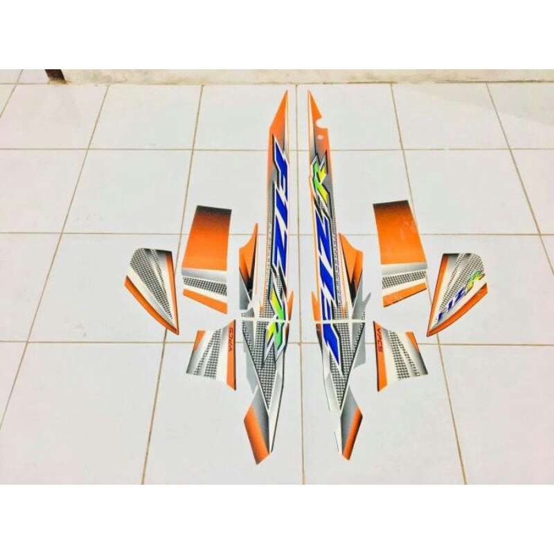 striping sticker stiker graphic yamaha fizr f1zr hitam orange 2004 fullclutch