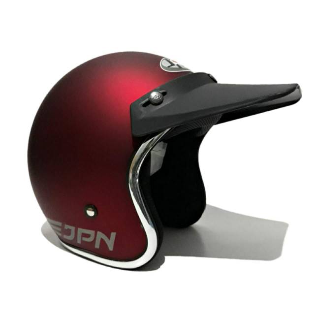Helm JPN Retro arc Maroon Dof List Chrom