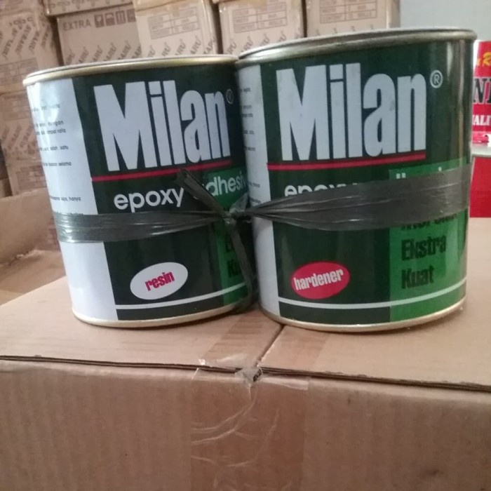 Lem Epoxy Milan / lem kayu / lem besi / ( resin + hardener )