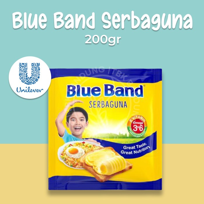

butter-mentega- blue band margarine serba guna sachet 200 gr -mentega-butter.