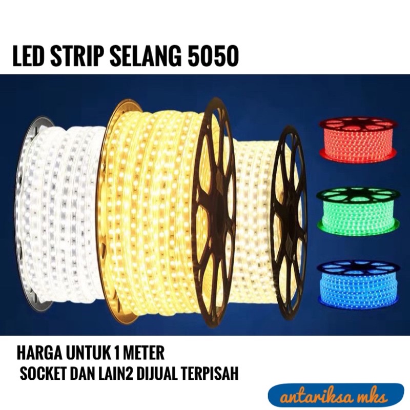 LED STRIP SELANG 220V / METER SUPER LAMPU TERANG SMD 5050 MATA BESAR T11