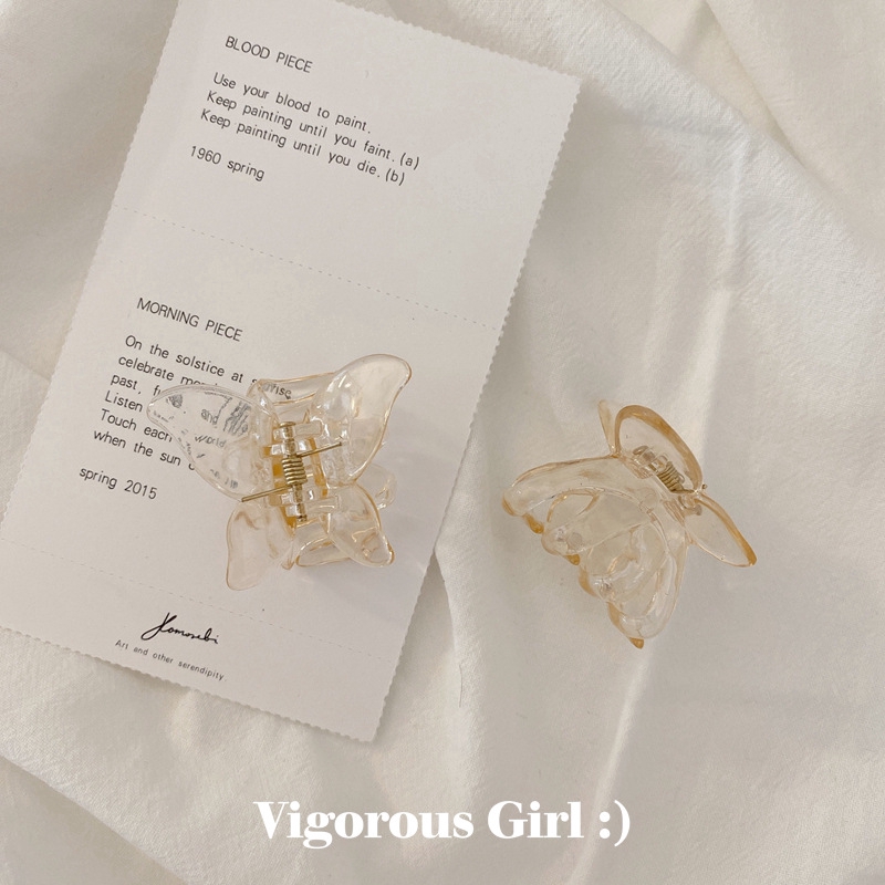 Transparent Butterfly series Catch Clip Korea IG Little Fairy  Retro Girl Hair Catch Bangs Clip Hairpin Forest Hair Accessories