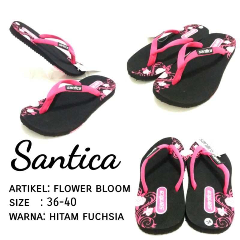 TERBARU SANDAL JAPIT ANAK CEWEK BLACK PINK BY SANTICA