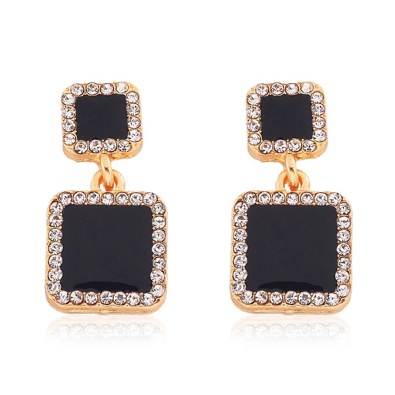 Anting Hitam Gothic Fashion Black Supernova Elegant model korea