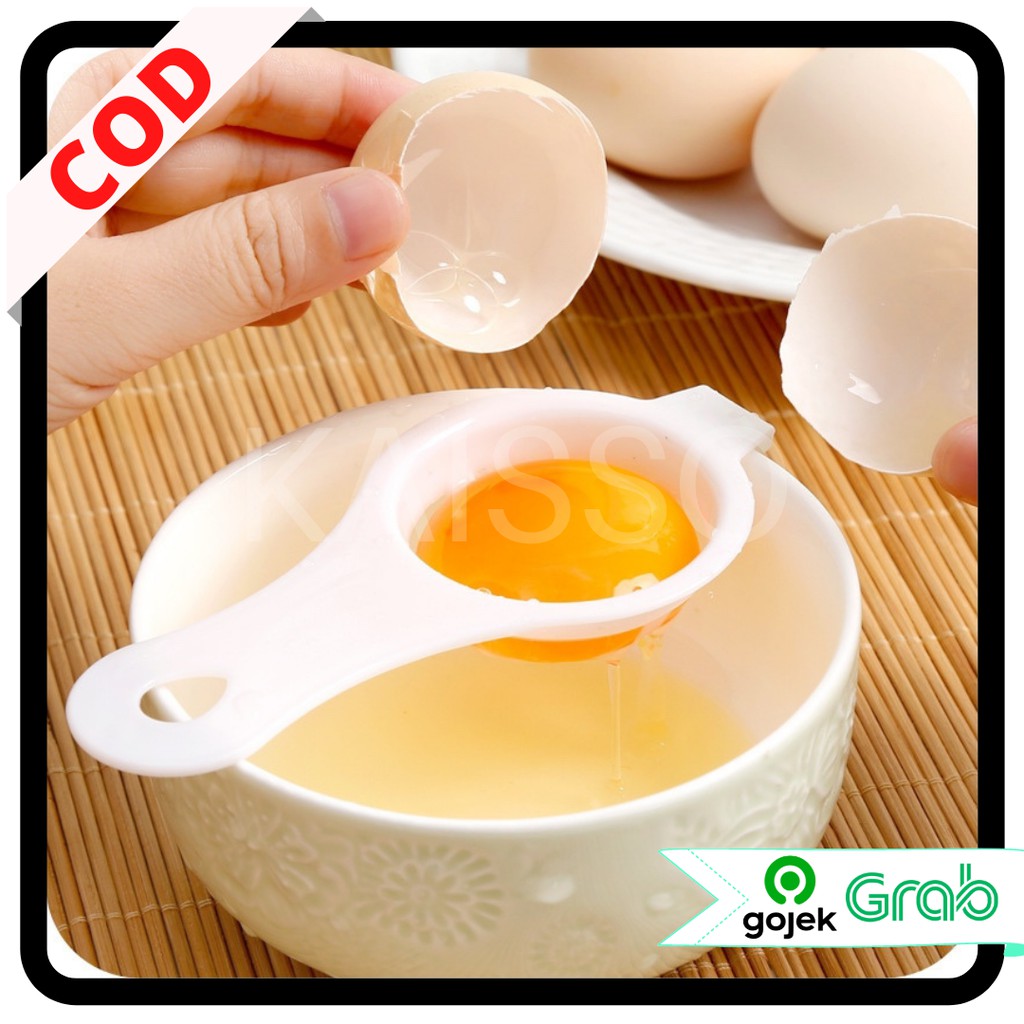 KAISSO - EGG SEPARATOR ALAT PEMISAH KUNING TELUR SENDOK PLASTIK PENYARING PUTIH TELUR
