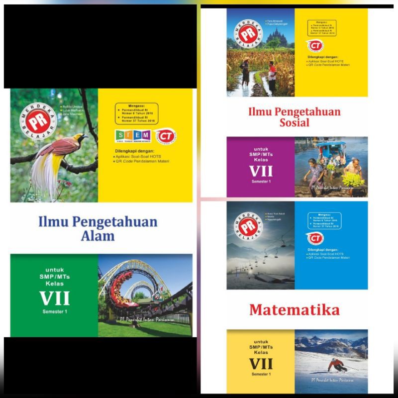 Buku PR Matematika, IPA, IPS Kelas 7 Semester 1 Revisi Intan Pariwara