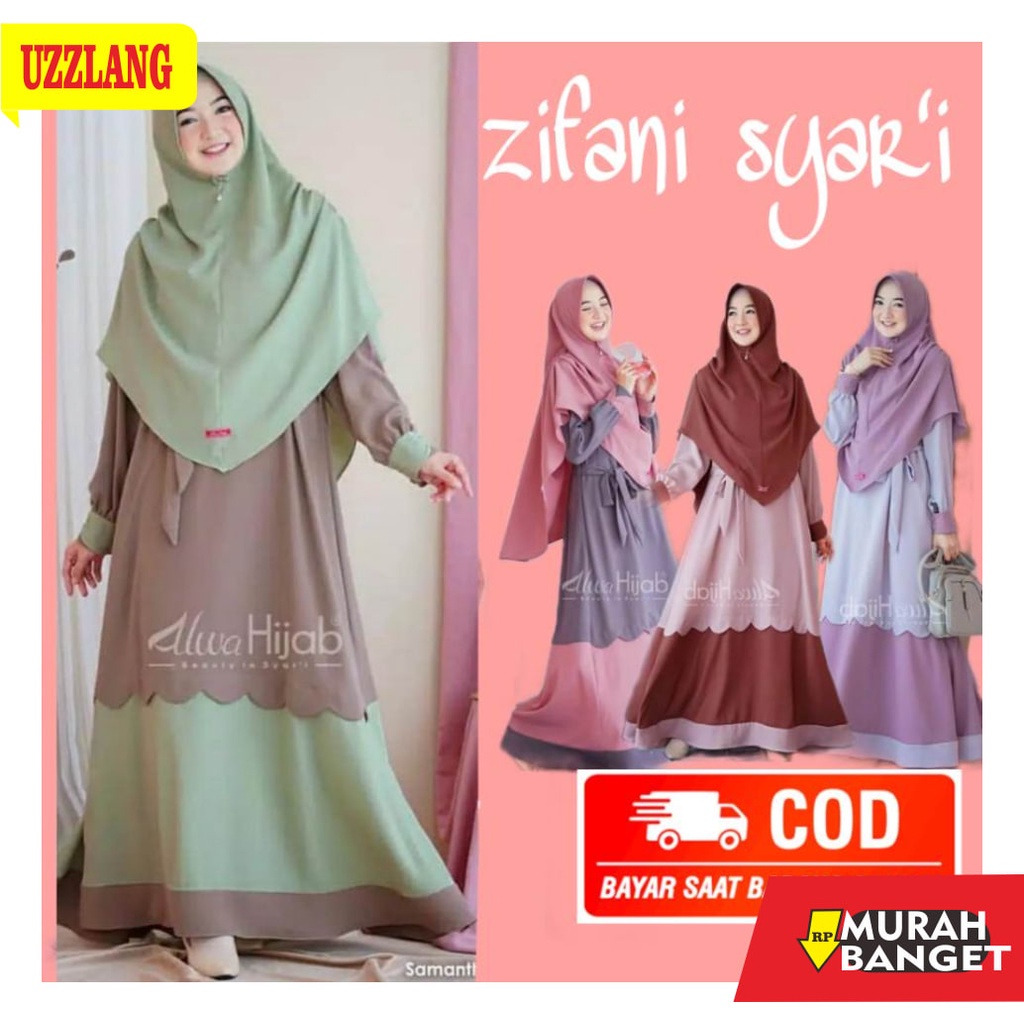 DRESS BUSUI TERBARU- GAMIS JUMBO L. XL. XXL -  BAYAR DITEMPAT / GAMIS MURAH / ZIFANI SYARI SET HIJAB
