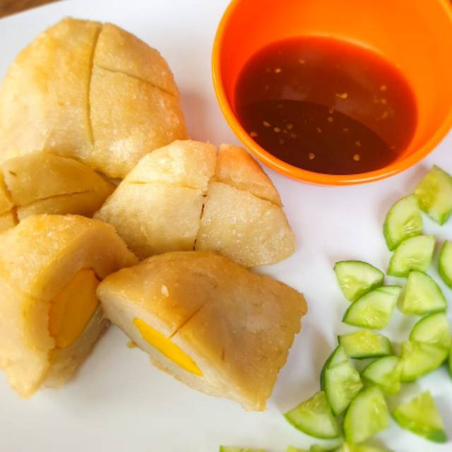 

Pempek telur kecil goreng dan beku