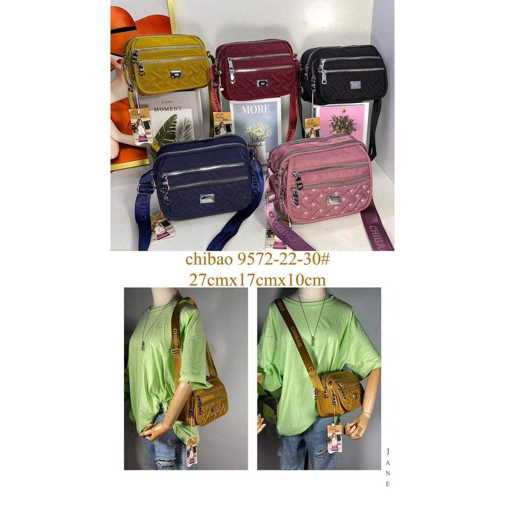 Tas Slempang Wanita Tas Slempang Chibao bahan Kanvas kode 9572-22 terbaru. Tas Chibao Import Chibao