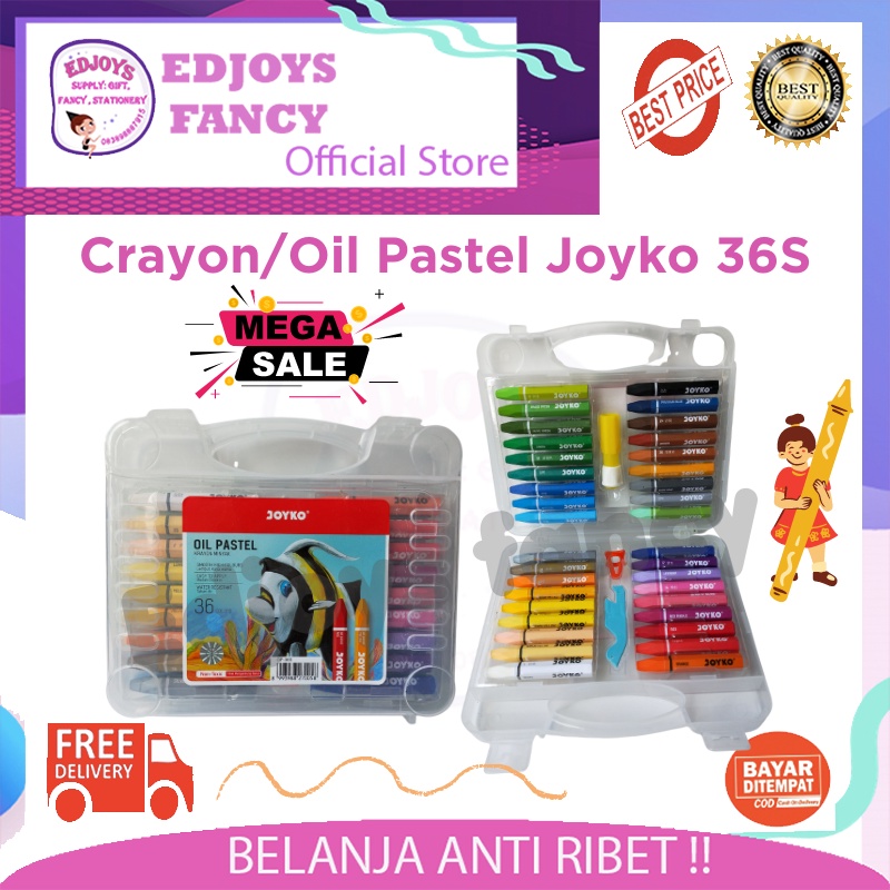 

Joyko Titi crayon oil pastel krayon 36 warna Crayon anak Krayon Joyko