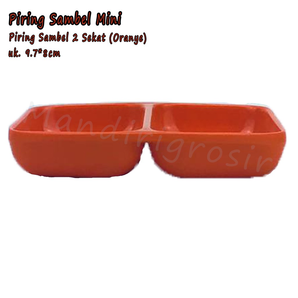 Piring Sambel * 2 Sekat * 9.7*8cm