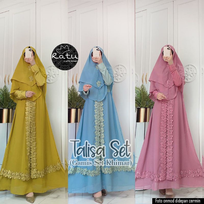 GAMIS SET HIJAB CERUTI PREMIUM PAYET