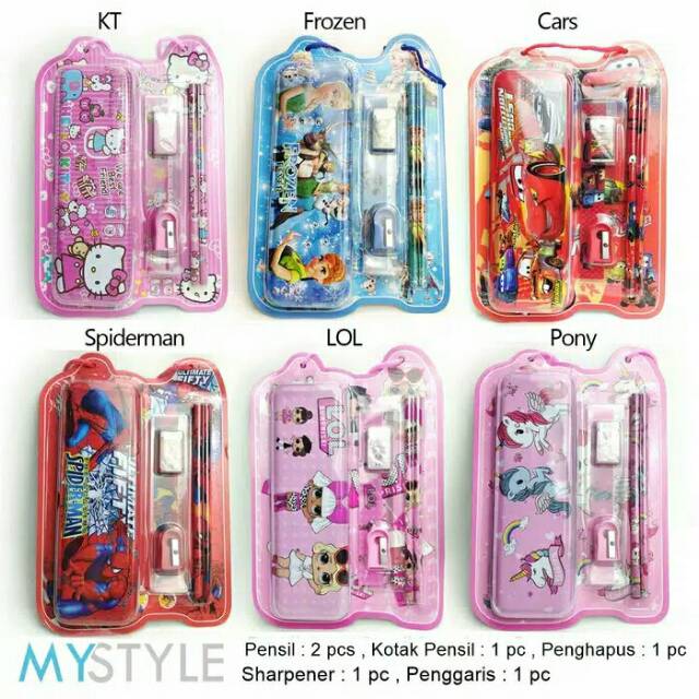 

Stationery Set 6 in 1 Set Alat Tulis Sekolah Anak