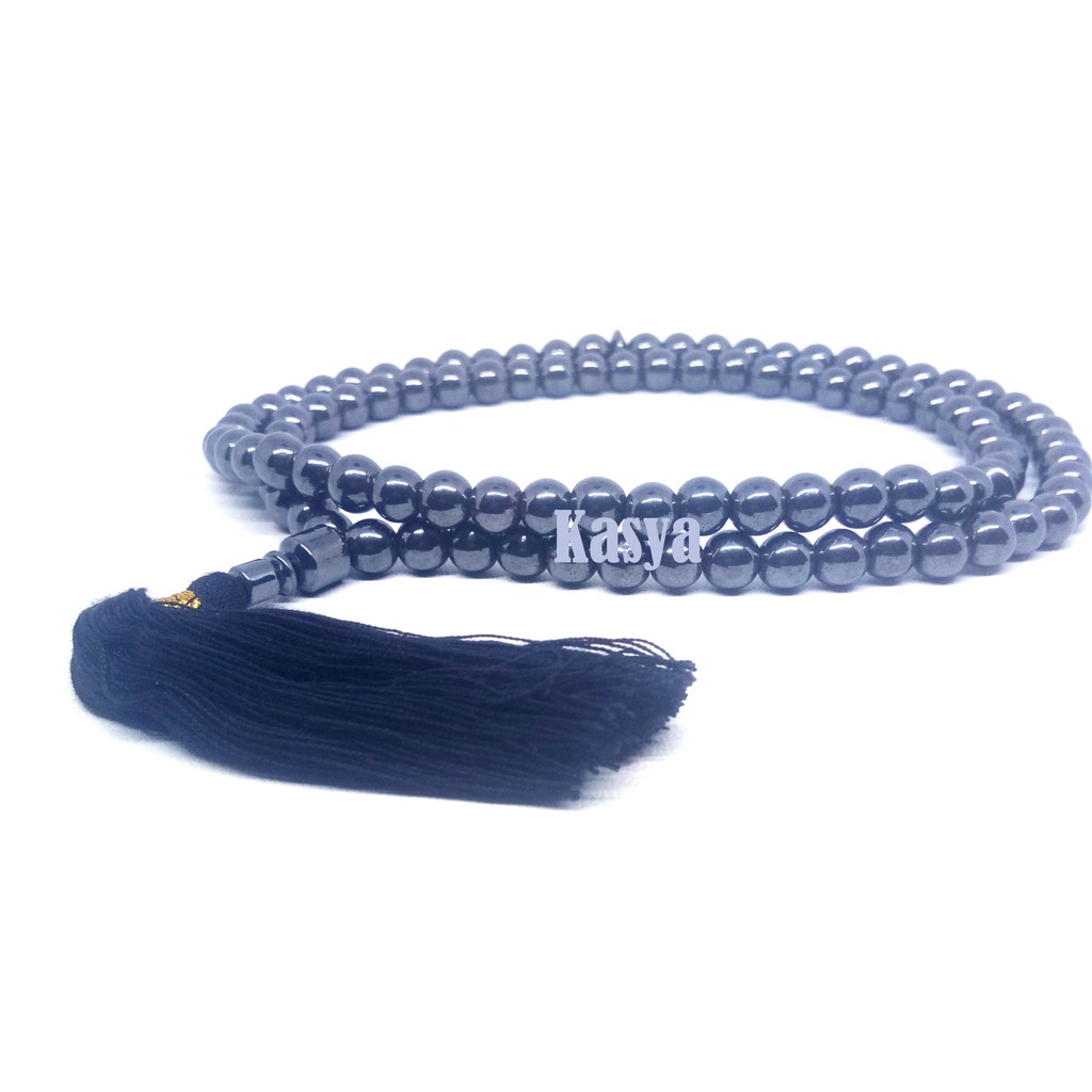 TASBIH BATU NATURAL BLUSTIN HEMATITE BULAT