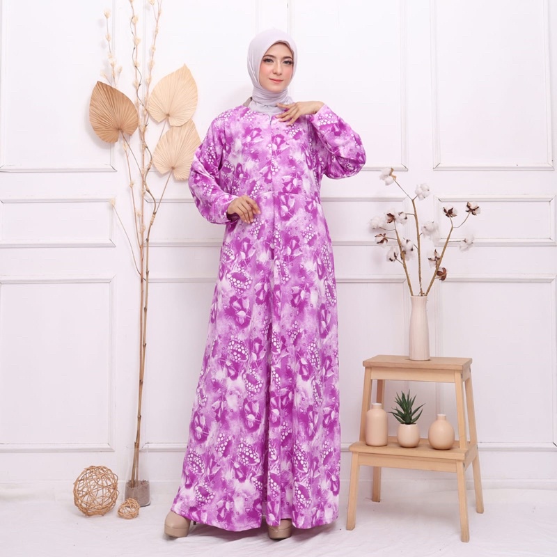 GAMIS ABSTRAK JUMBO SCUBA XXL XXXL LD120 LD130 BUSUI TALI PAYUNG BESAR IBU IBU CANTIK WARNA POLOS