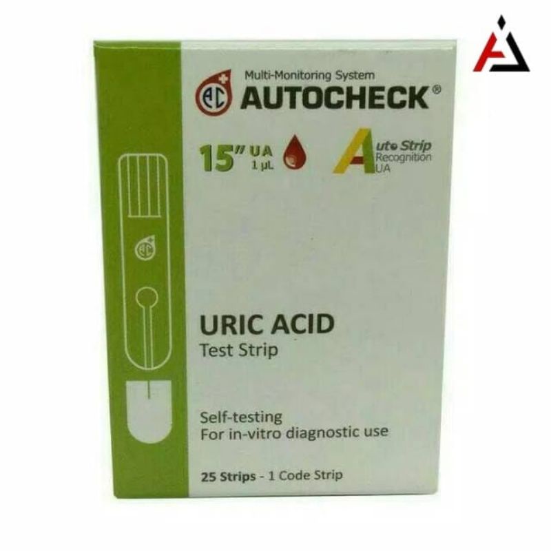 Strip Asam Urat Autochek isi 25 Pcs / Strip Urid Acid Autochek