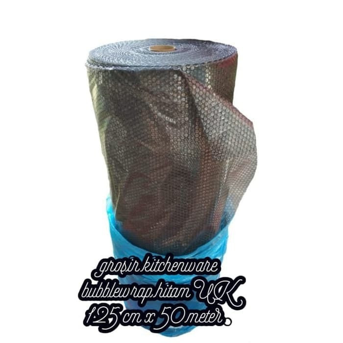 

Bubble Wrap HITAM PROMO!! 125 cm x 50 meter Bungkus Plastik Gojek Grab