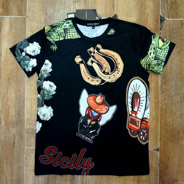 kaos DOLCE & GABBANA SICILY MIRROR 1:1 bodyfit UNISEX