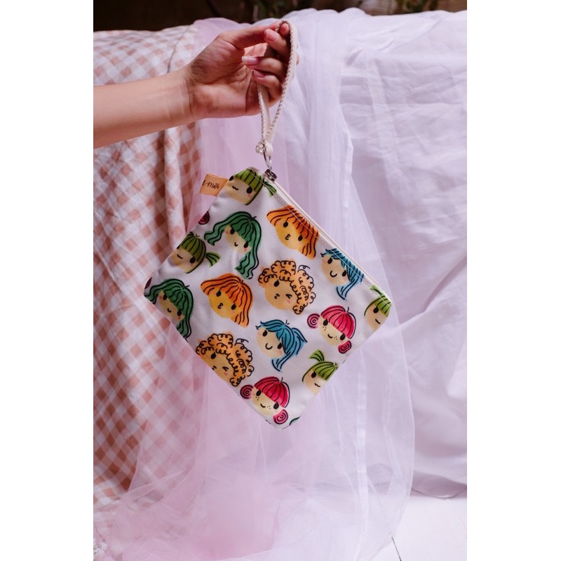 pouch kain/ flat pouch/ pouch cantik