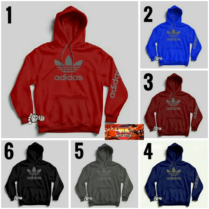 Murah Sweater Adidas Hoodie Zipper Tracktop Firebird pria - Hitam Strep MERAH FLEECE / BIG SIZE