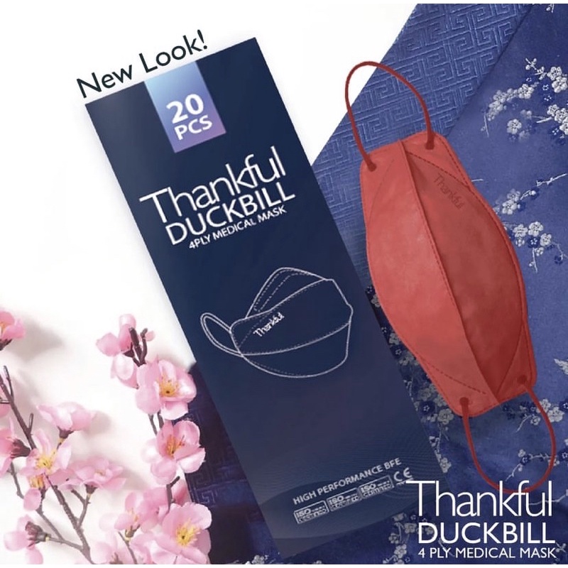 MASKER THANKFUL DUCKBILL 4D 4 PLY EARLOOP