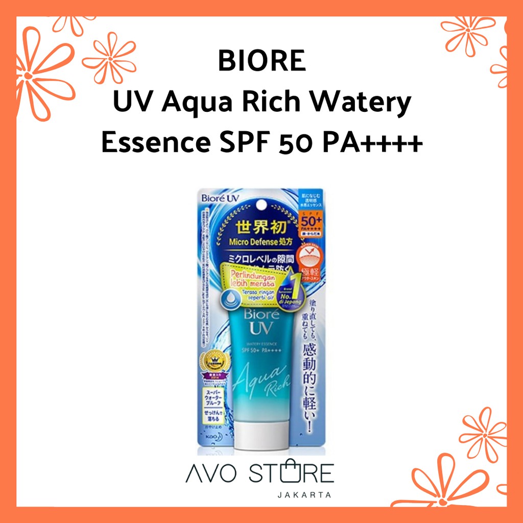 Biore UV Aqua Rich Watery Essence SPF 50 50gr - Sunscreen | Shopee ...