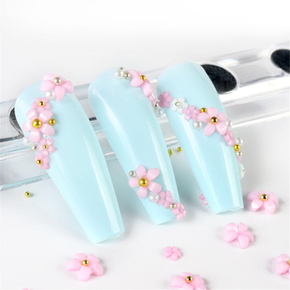 R-flower 2g Nail Art Dekorasi Novel Desain Hiasan Aksesoris Perlengkapan Pesona Bunga Akrilik Untuk Nail Flower Nail Art Set