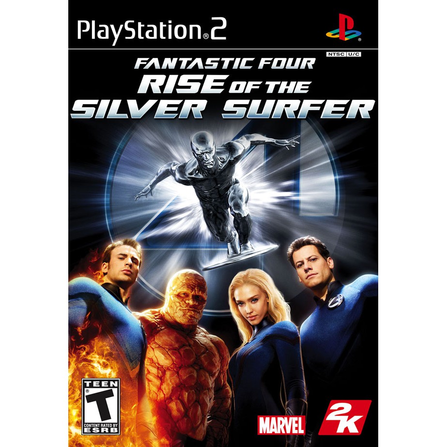 DVD Kaset Game PS2 Fantastic Four Rise of the Silver Surfer