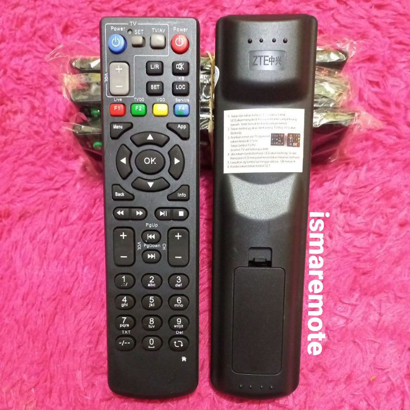 REMOTE REMOT RECEIVER STB UNTUK SPEEDY TV  ZTE ZXV10 B860H B760/ MNC PLAY