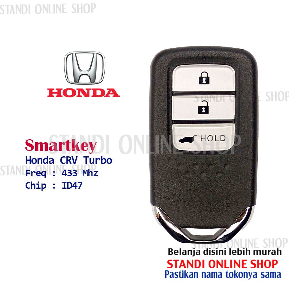 Remote Set Komplit Kunci Smartkey Honda CRV CR-V Turbo 433 Mhz