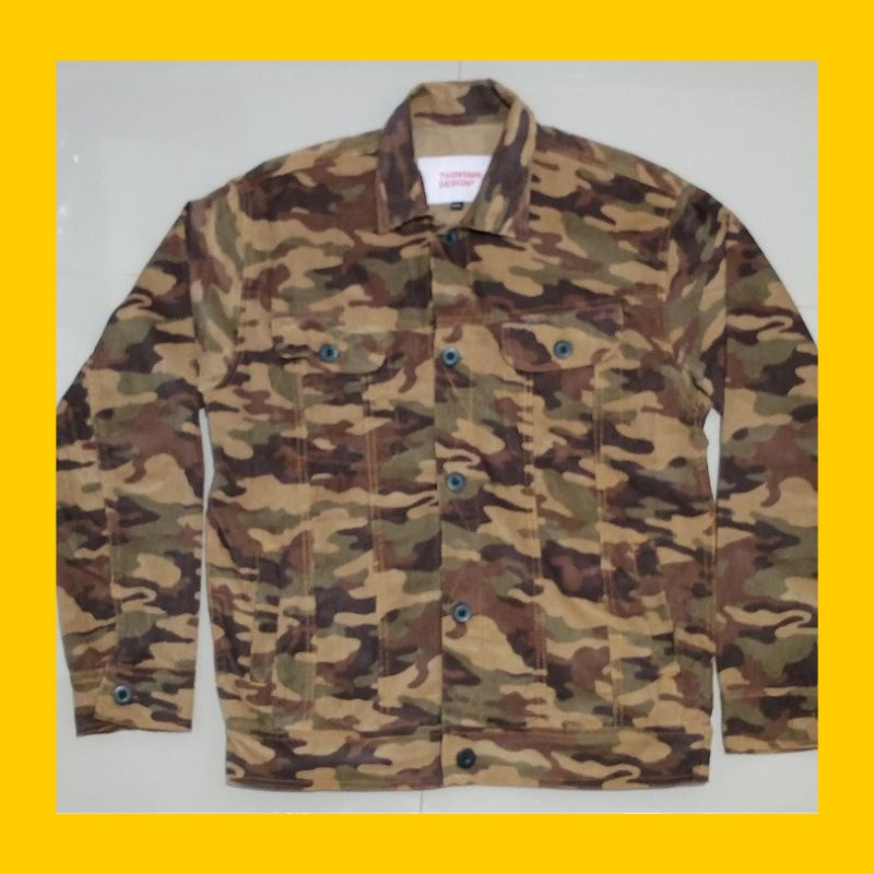 jaket thanksinsomnia camo denim corduroy