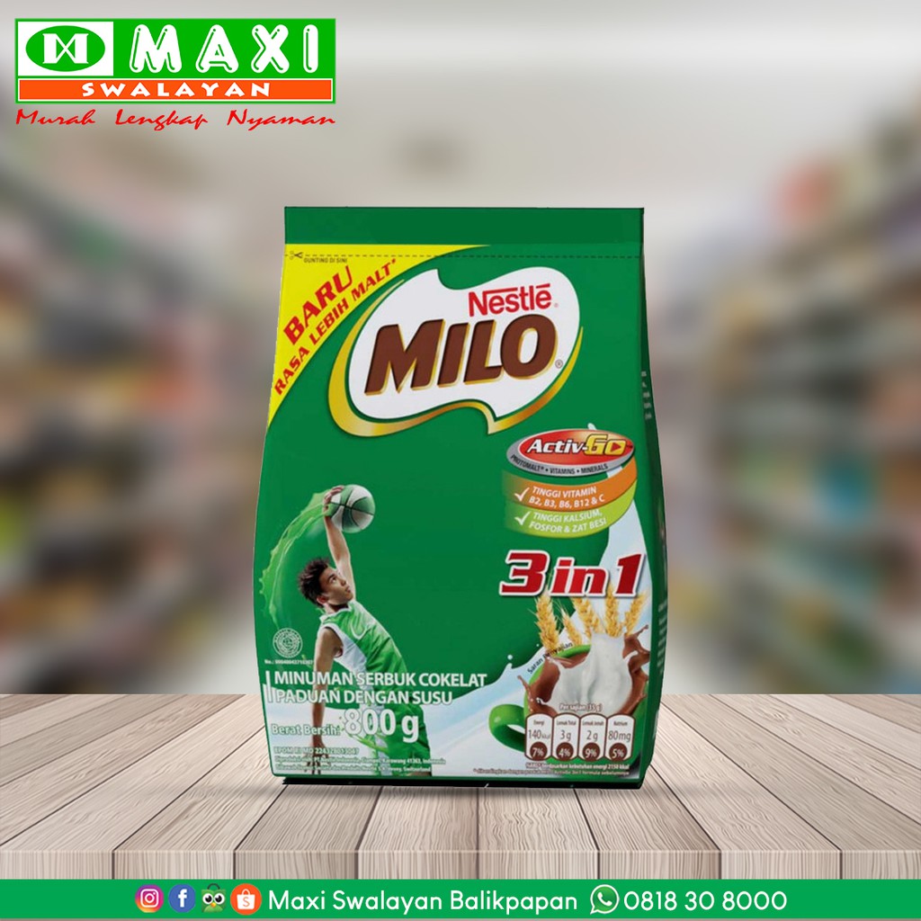 

Milo 3in1 Bag 800gr